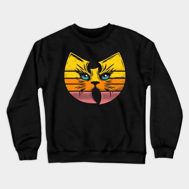 Wutang Logo Cat face effect Crewneck Sweatshirt by thestaroflove